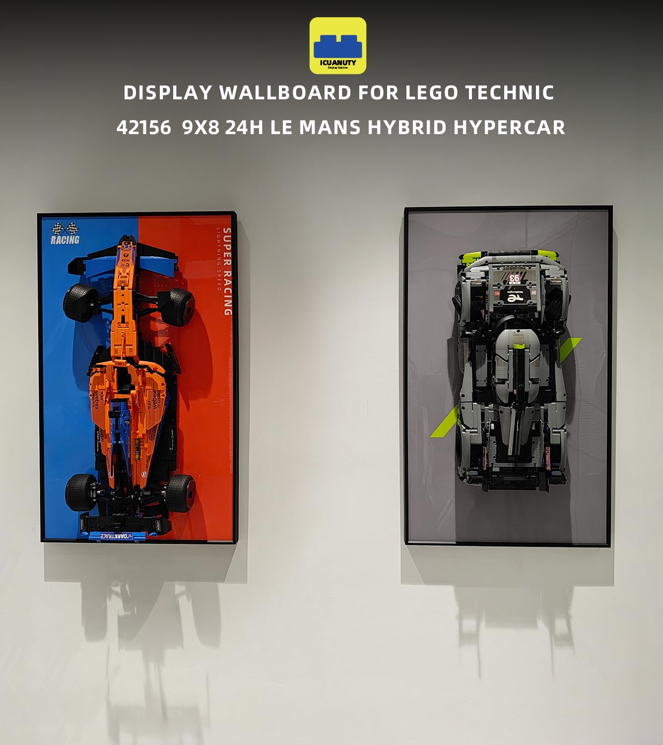 Display Wall Frame for Lego Technic Peugeot 9X8 24H Le Mans Hybrid